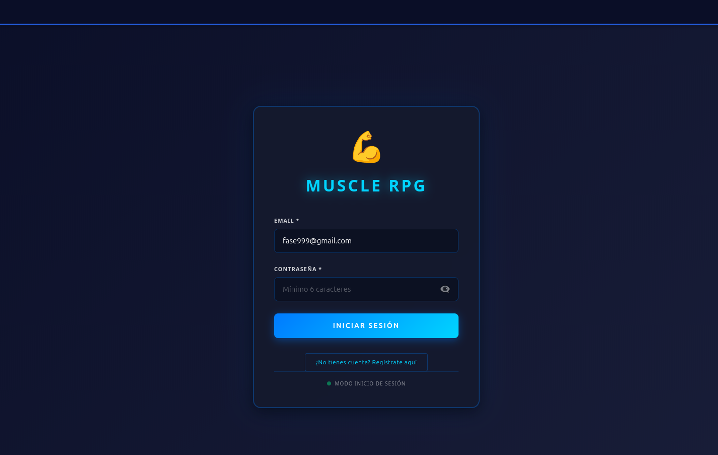 Desarrollo Fullstack - MuscleRPG